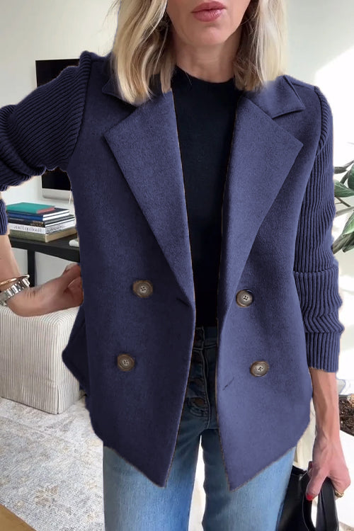 Katie | Knitted sleeve blazer