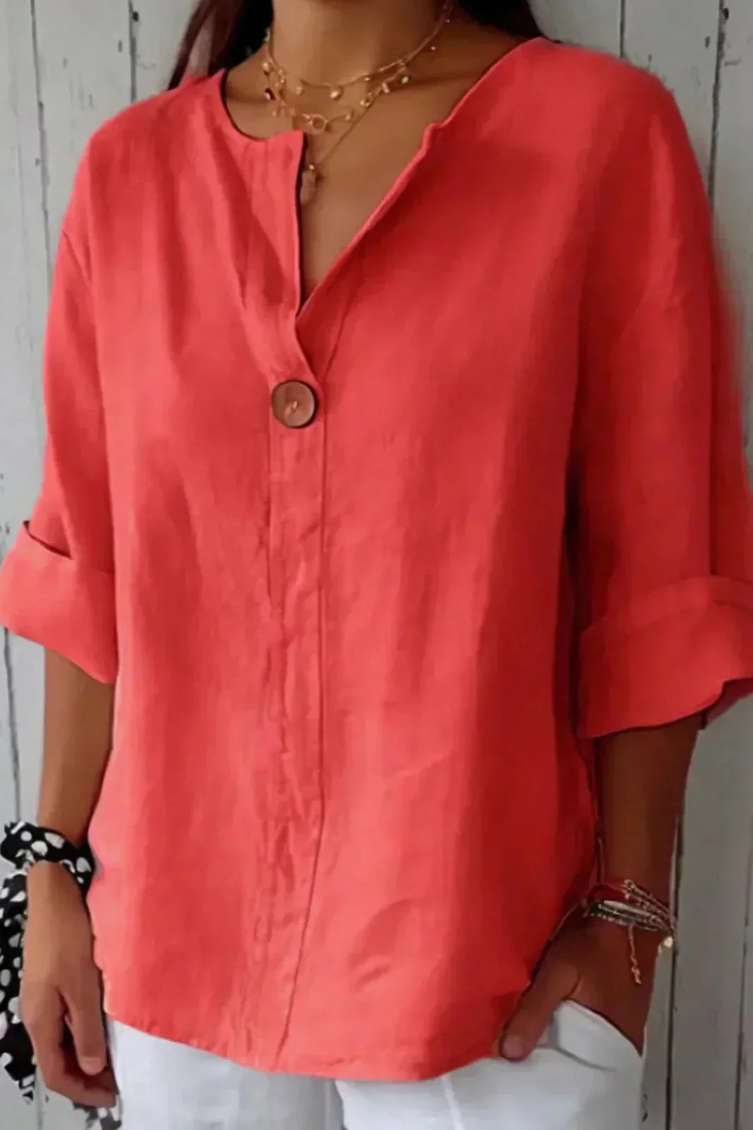 Aubrey  | Relaxed Button Blouse