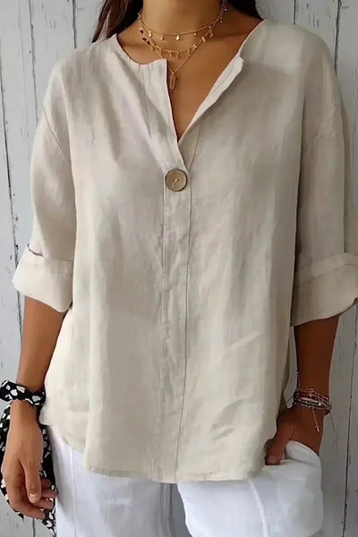 Aubrey  | Relaxed Button Blouse