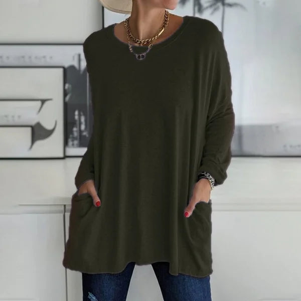 Sabrina | Relaxed Pocket Knit Sweater