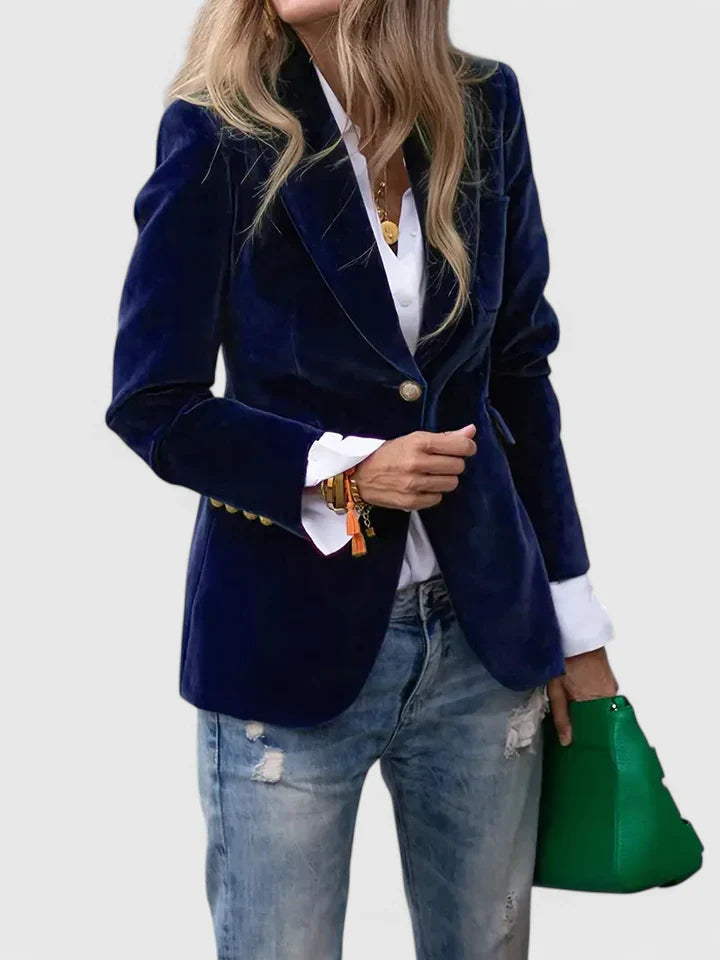 Michaela | Tailored velvet blazer