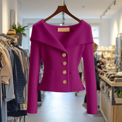 Clara | Bold Buttoned Sweater Jacket