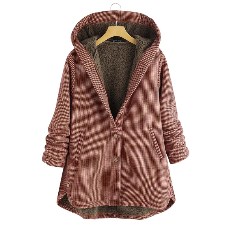 Dulce | Checked Hooded Coat