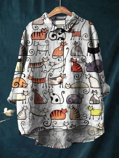 Lindsay | Playful Cat Shirt