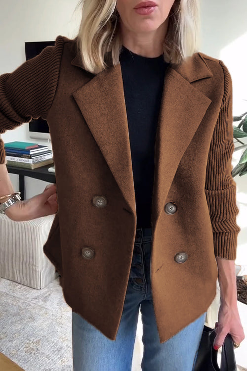 Katie | Knitted sleeve blazer