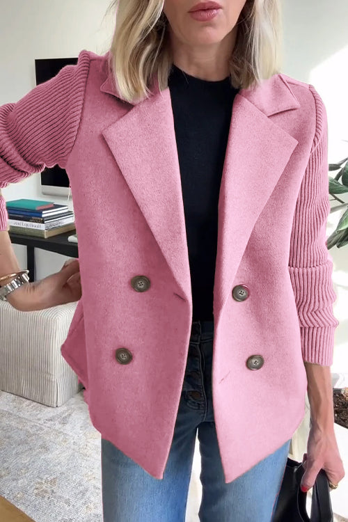Katie | Knitted sleeve blazer