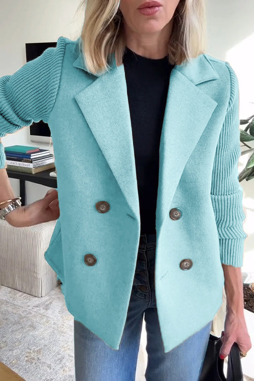 Katie | Knitted sleeve blazer