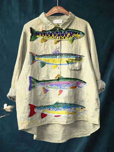 Katie | Artistic Fish Shirt