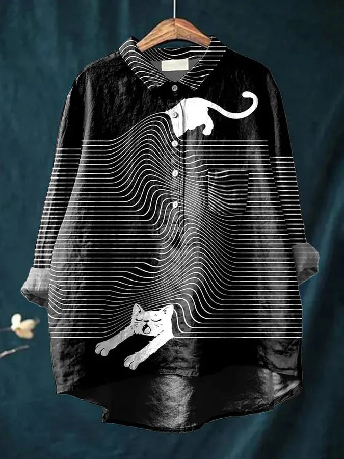 Blaire | Playful Cat Shirt