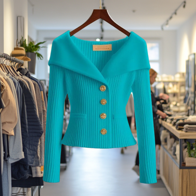 Clara | Bold Buttoned Sweater Jacket