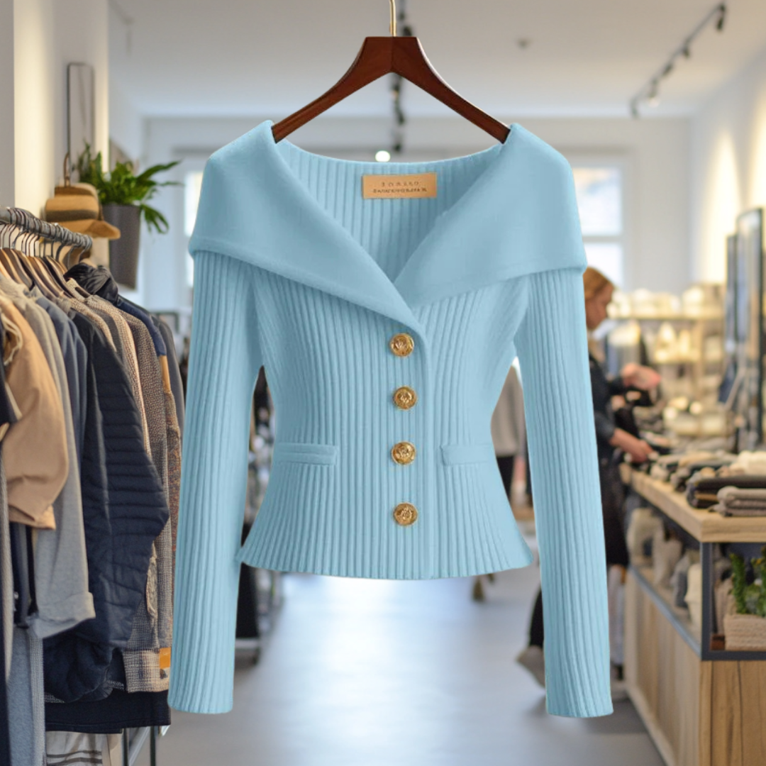 Clara | Bold Buttoned Sweater Jacket