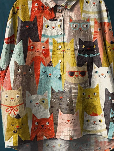 Phoebe | Whimsical Cats Shirt