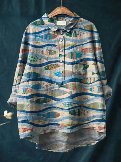 Katie | Artistic Fish Shirt