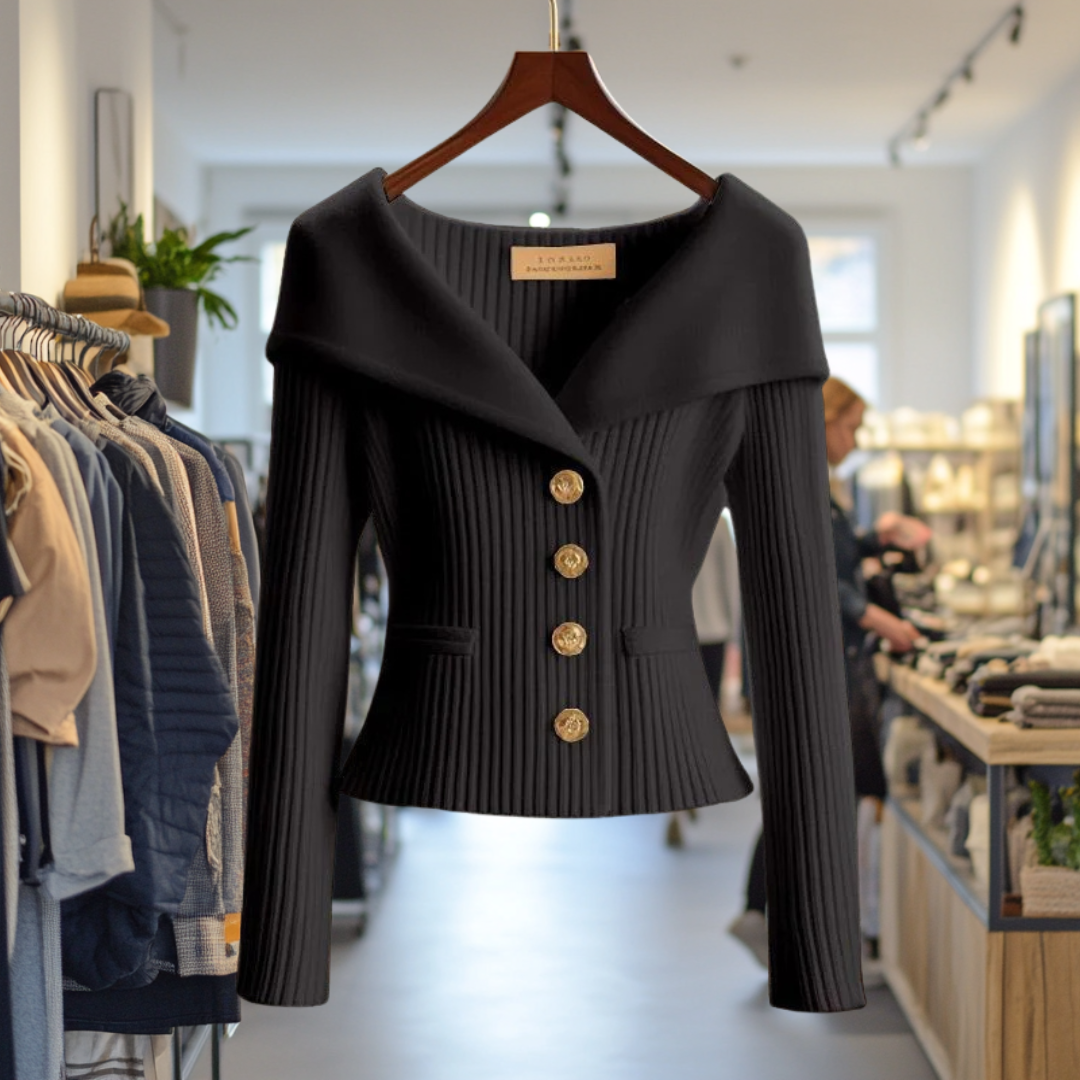 Clara | Bold Buttoned Sweater Jacket