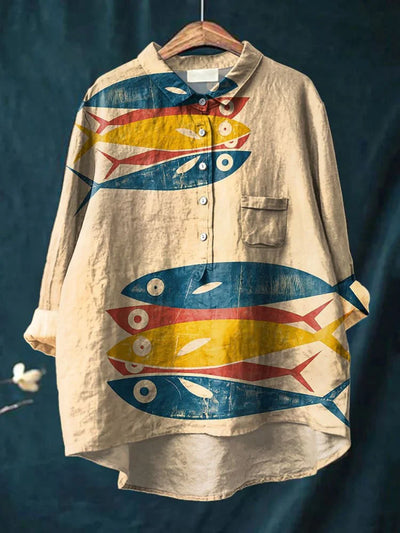 Katie | Artistic Fish Shirt
