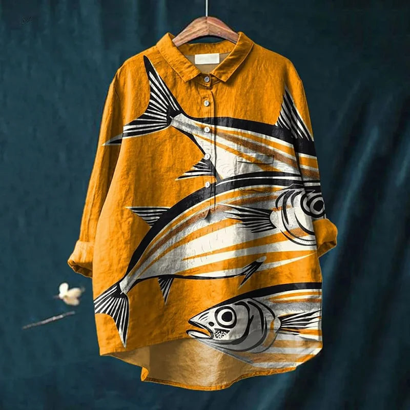 Katie | Artistic Fish Shirt
