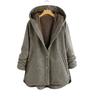 Dulce | Checked Hooded Coat