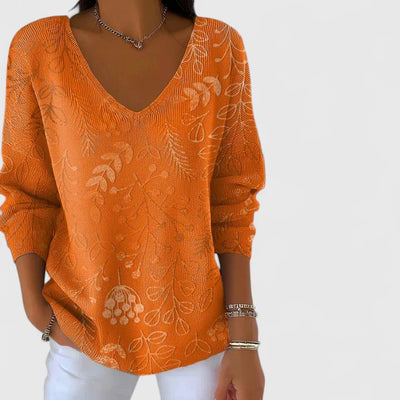 Rylee  | Floral V-neck sweater