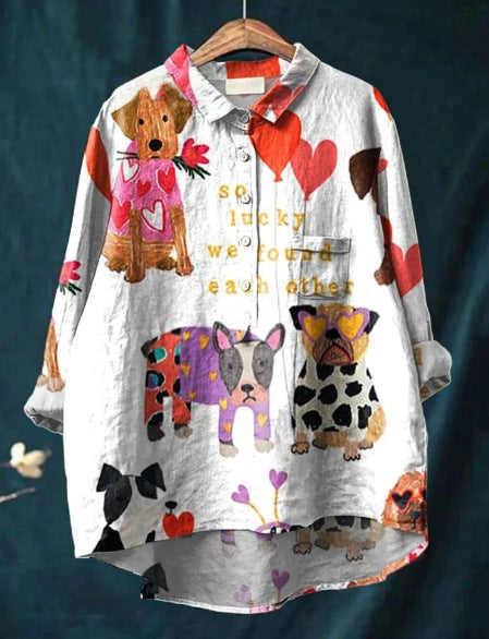 Denise | Colourful Dogs Shirt