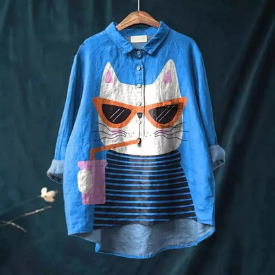 Lindsay | Playful Cat Shirt