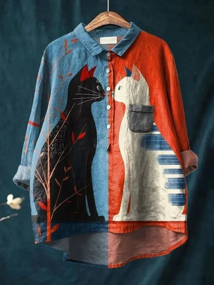 Lindsay | Playful Cat Shirt