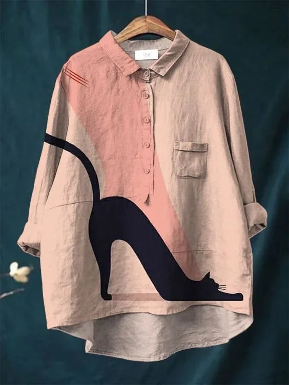 Lindsay | Playful Cat Shirt