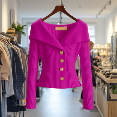 Clara | Bold Buttoned Sweater Jacket