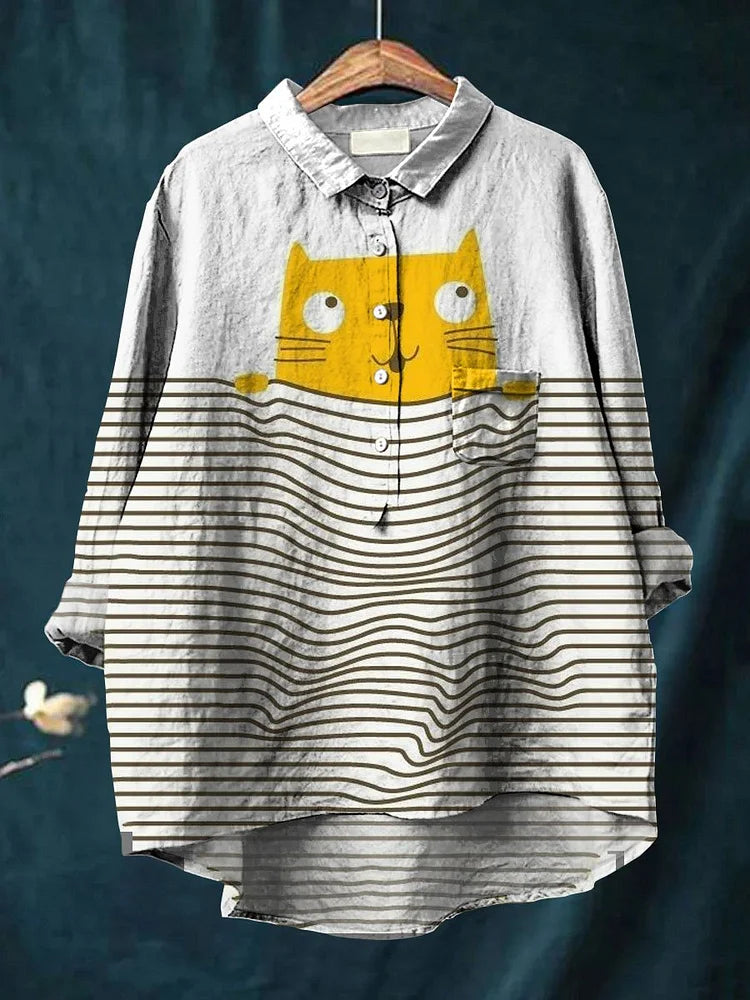 Lindsay | Playful Cat Shirt
