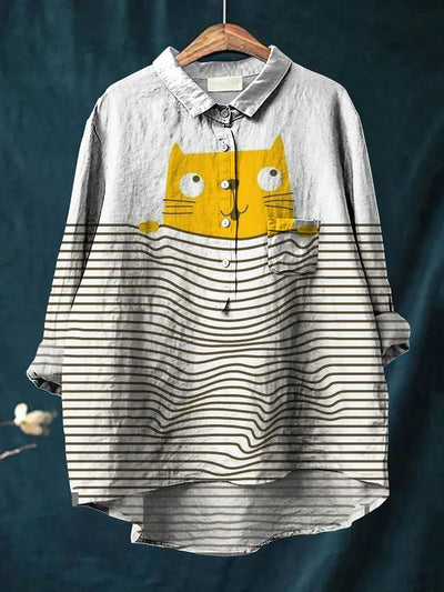 Lindsay | Playful Cat Shirt