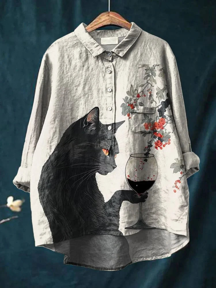 Lindsay | Playful Cat Shirt