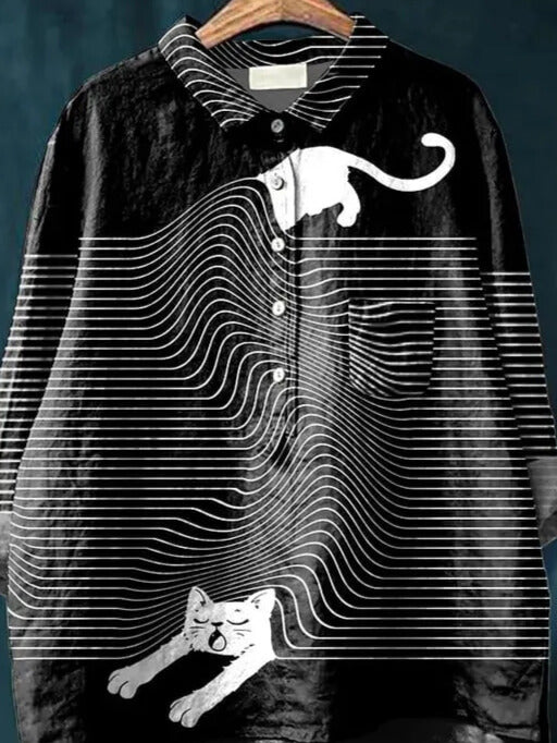 Blaire | Playful Cat Shirt