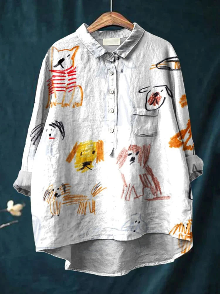 Casey | Sketch Pup Shirt