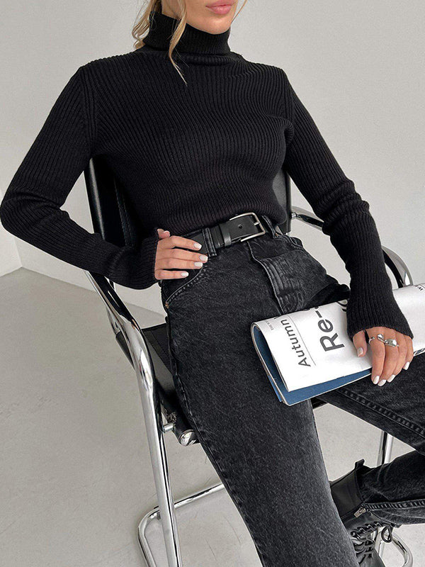 Celeste | Ribbed Turtleneck Sweater