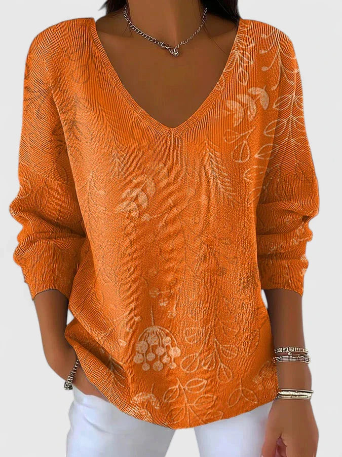 Rylee  | Floral V-neck sweater