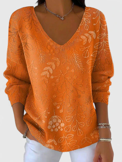Rylee  | Floral V-neck sweater