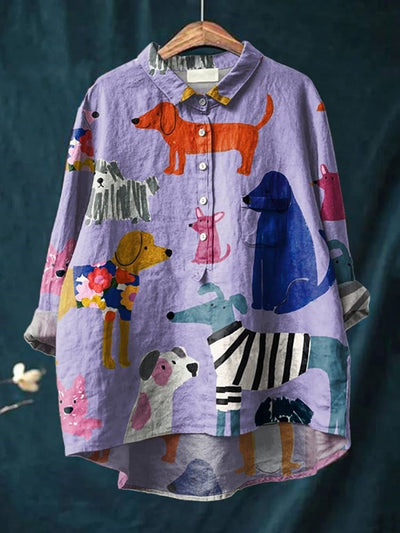 Denise | Colourful Dogs Shirt