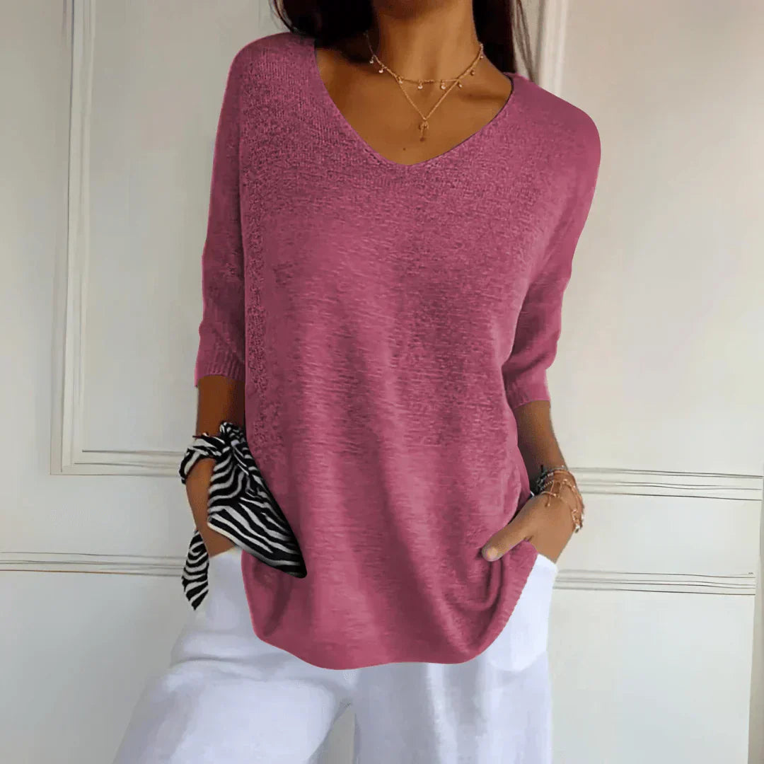 Maddie | Relaxed V-Neck Sweater