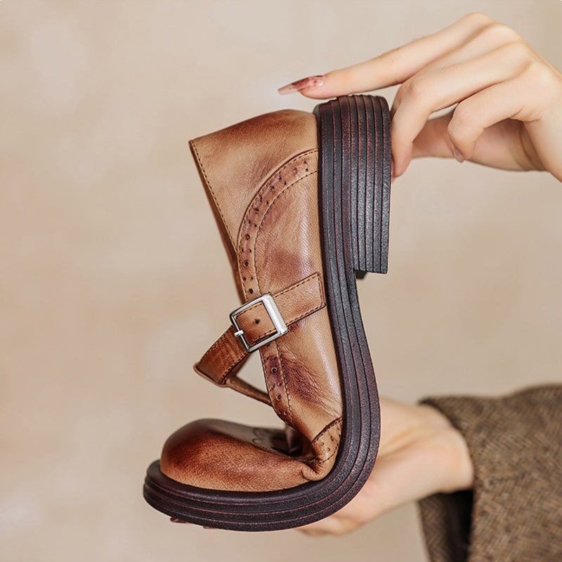 Bonnie | Vintage leather Mary Janes