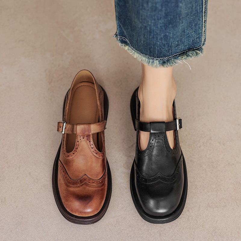 Bonnie | Vintage leather Mary Janes